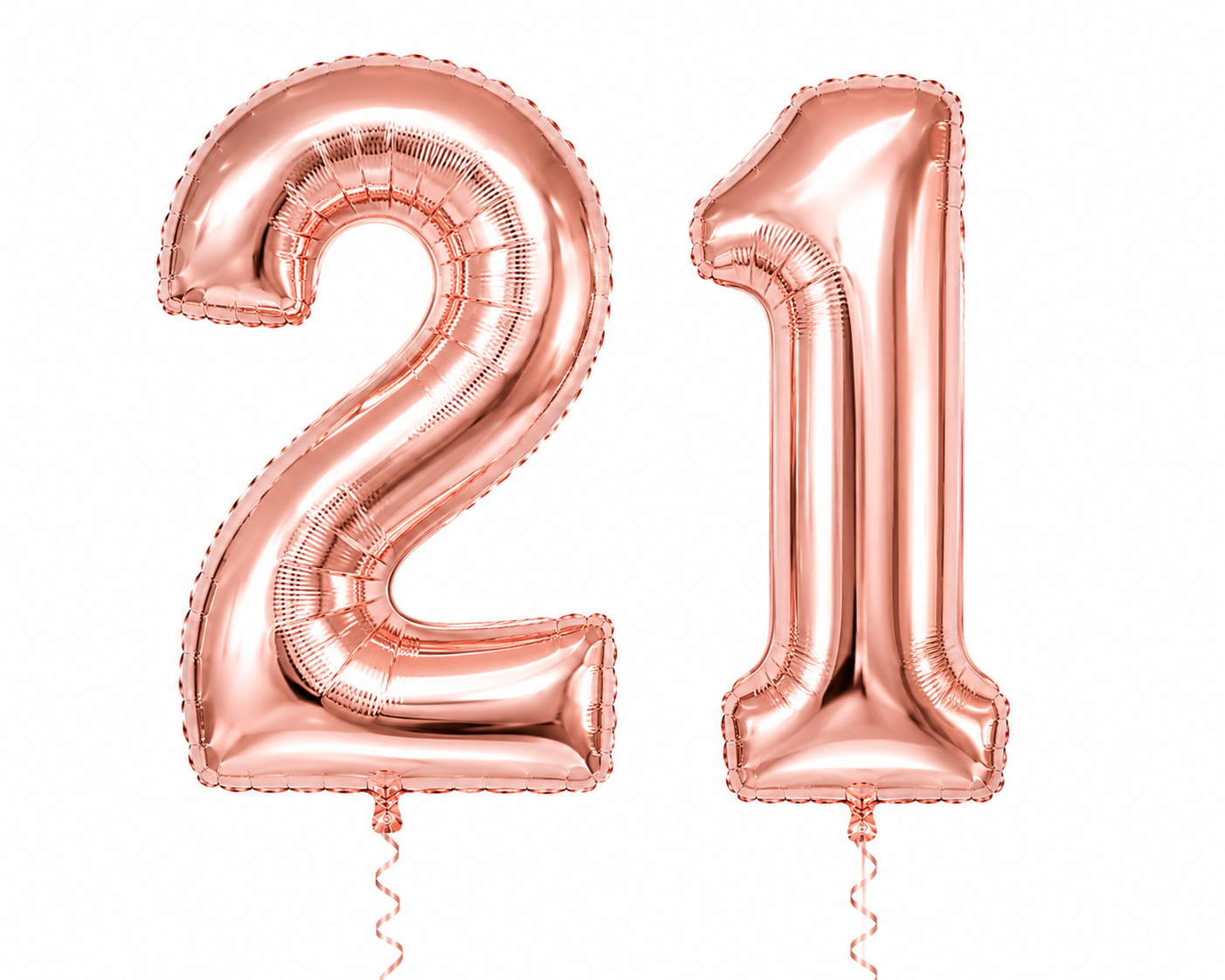 Rose gold BalloonNumber- 21