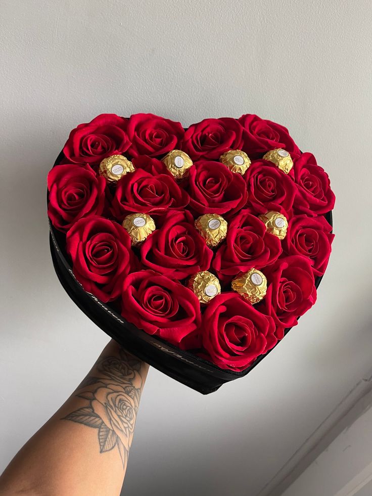 Heart Box with Chocolate and Roses!