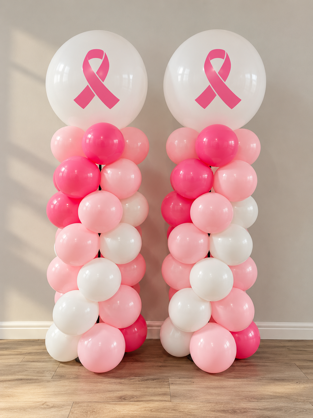 Breast Cancer Awareness Balloon Towers