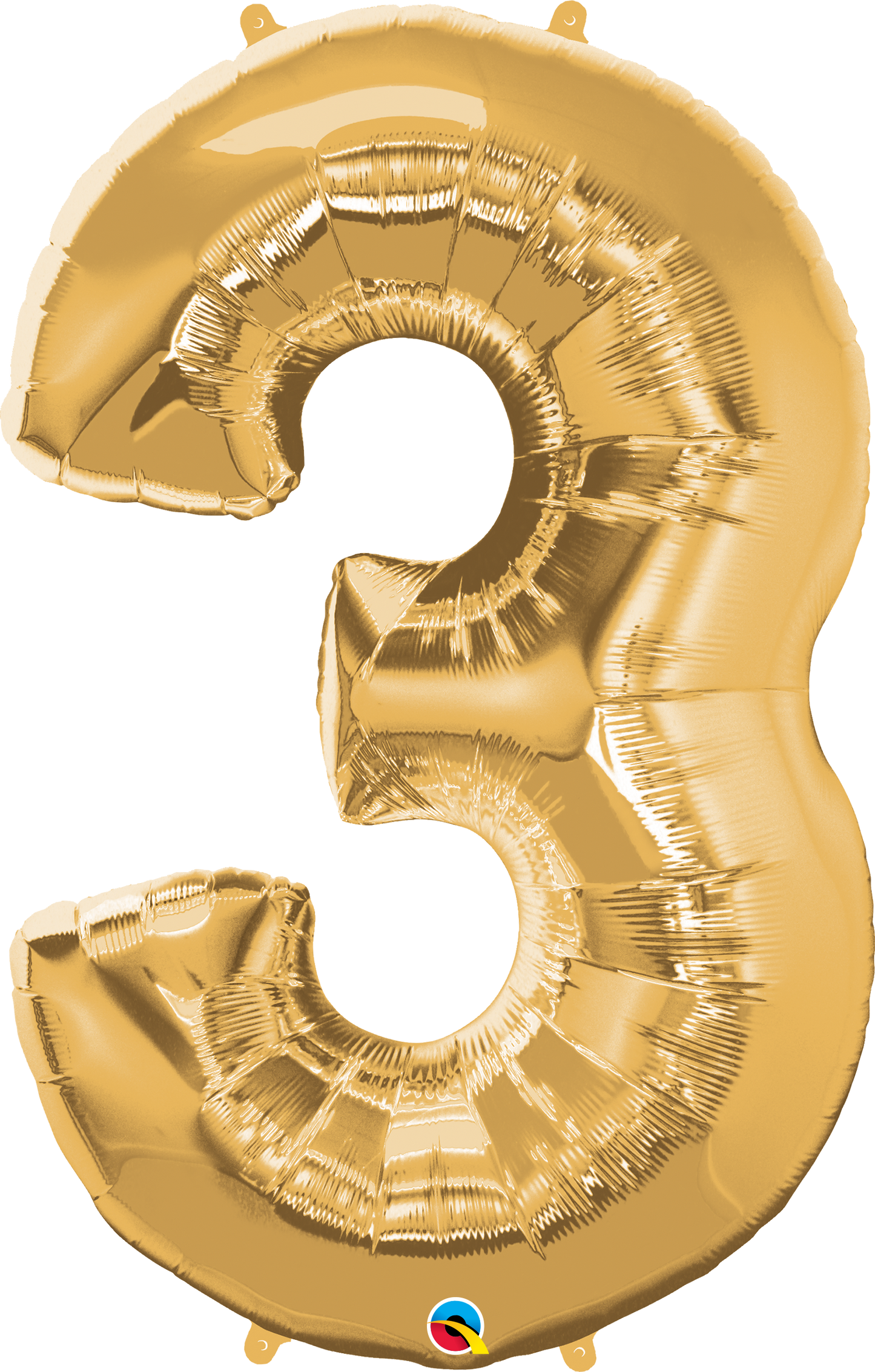 Number 3 Foil Balloon- Gold