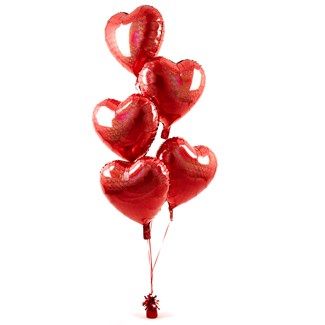 5 Red Hearts