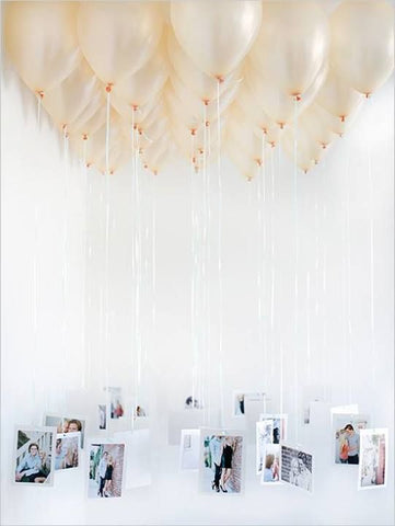 Helium balloons with printed photograhs