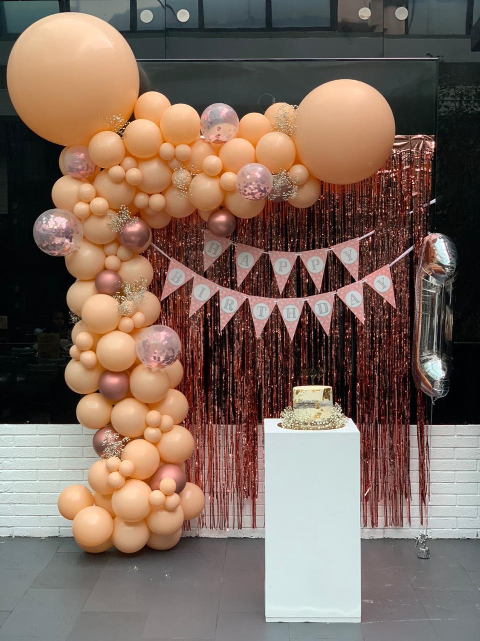 Happy Birthday Peach Blush Garland
