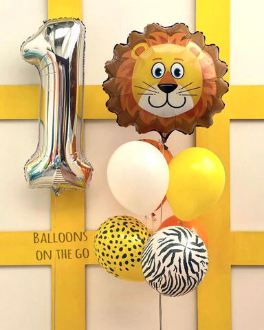 Lion and number balloon bouquet !!