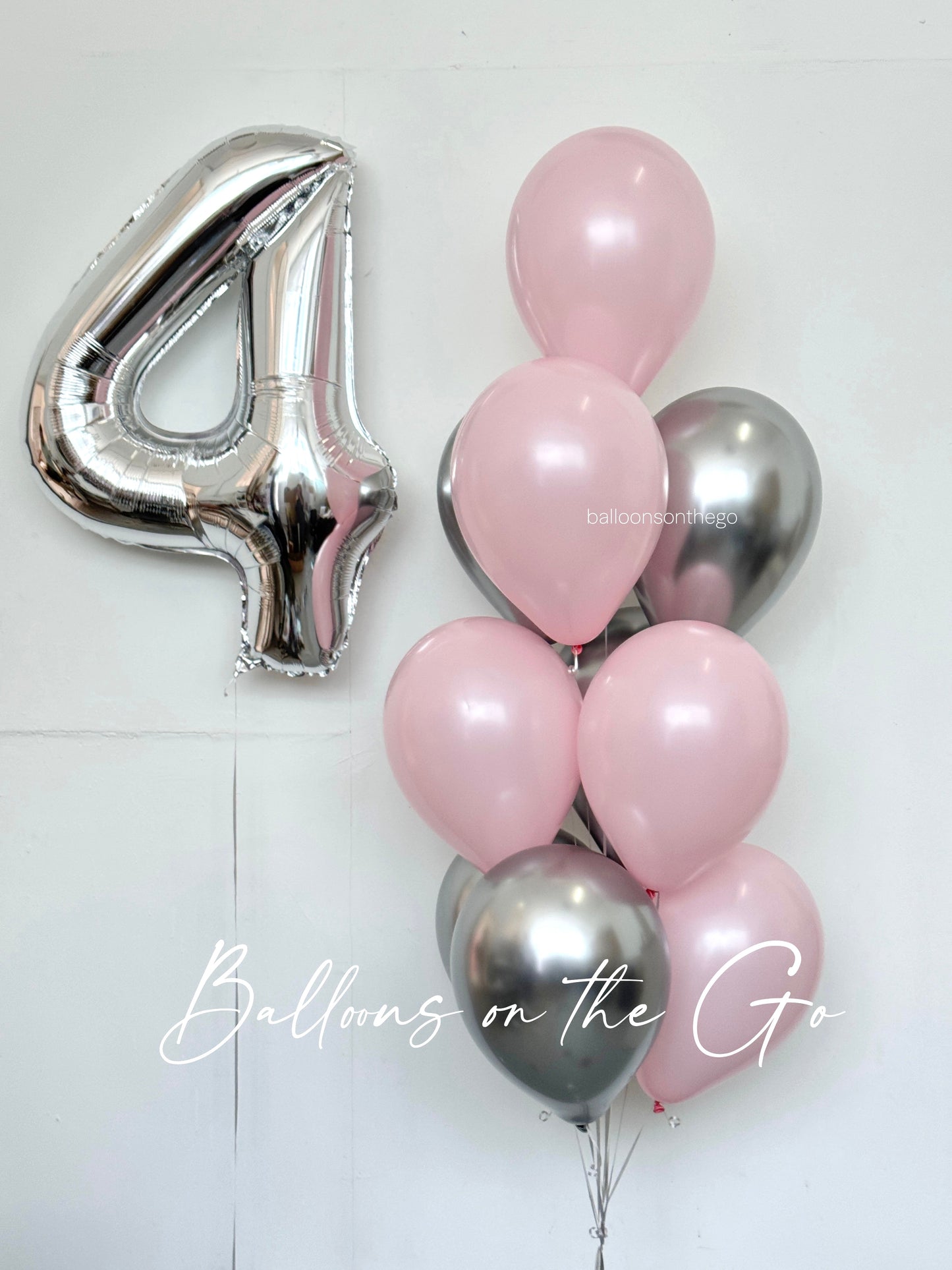 Pink and Silver Birthday Bouquet