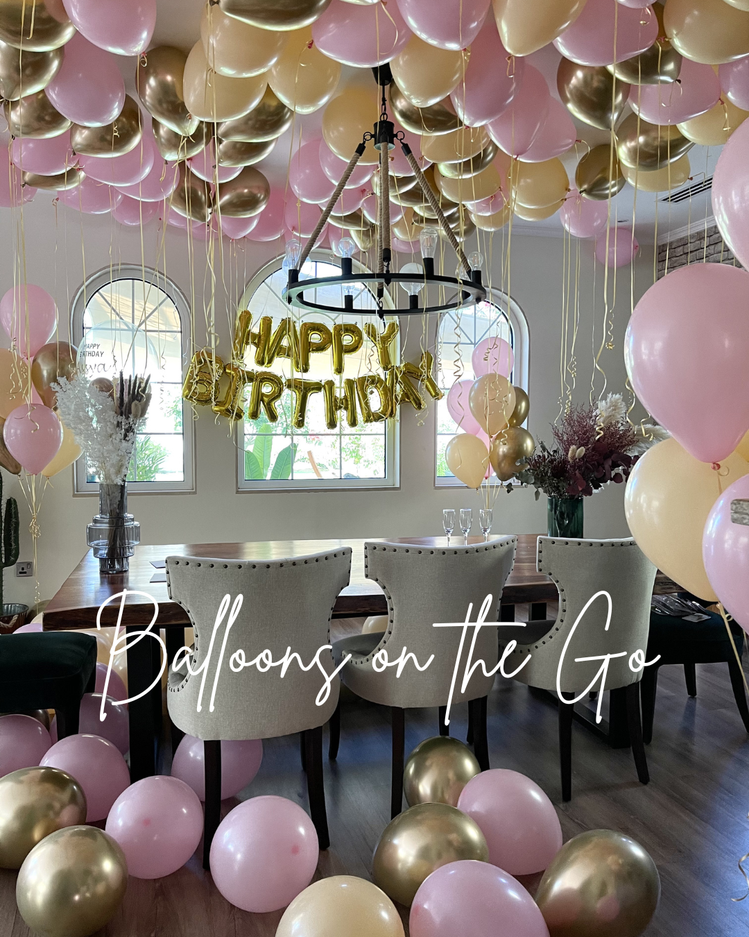 75 Ceiling balloons birthday setup !