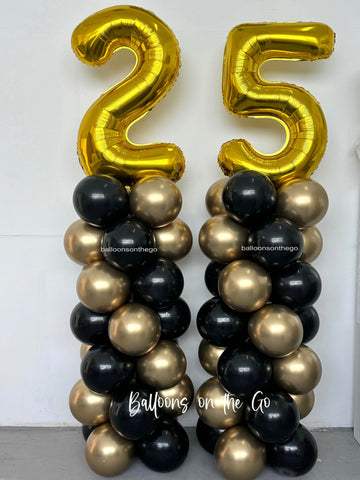 Black and Gold number Towers