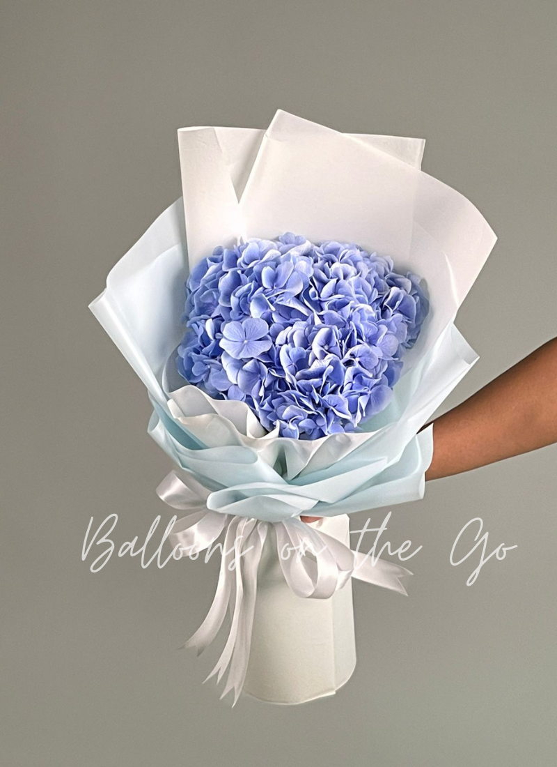 Heavenly Blue - hydrangea flower bouquet