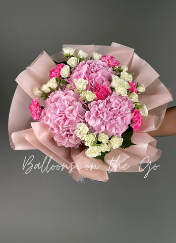 Hydrangeas and Roses Flower bouquet