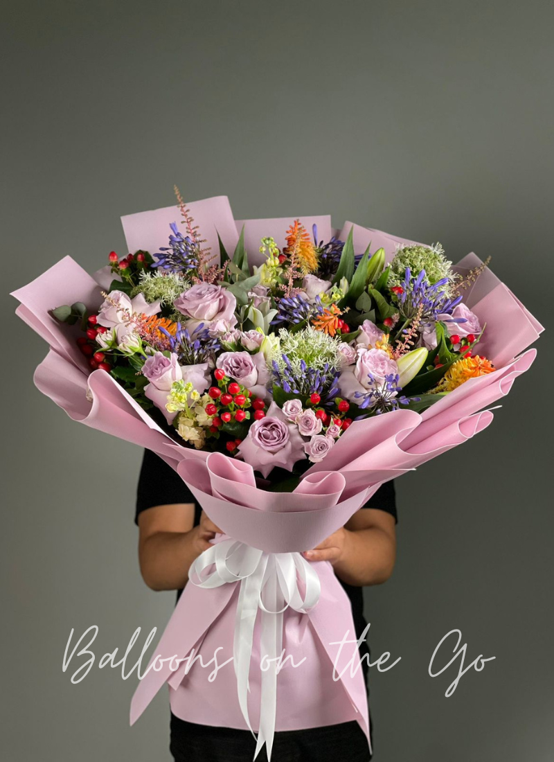 A Colorful Summer Flower Bouquet