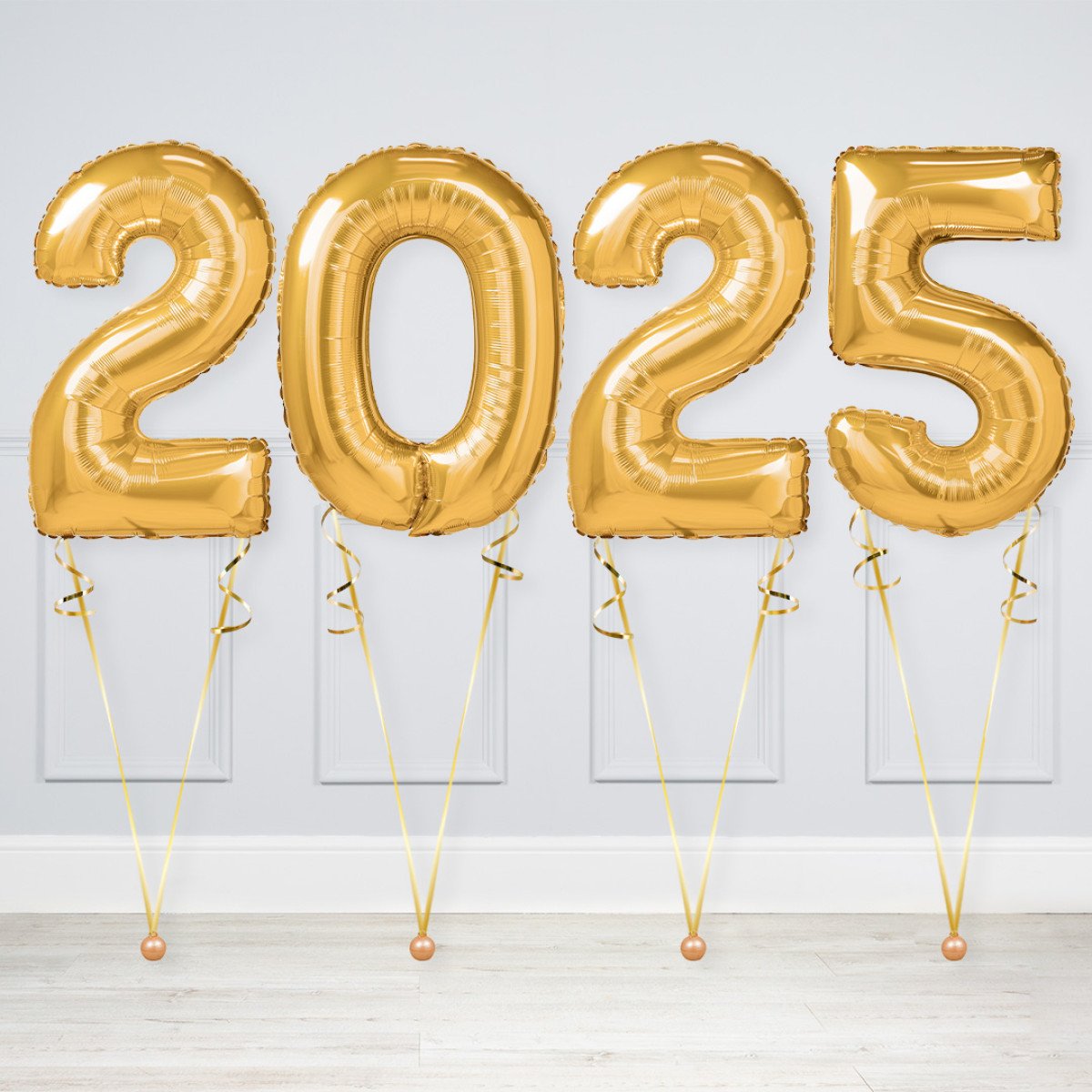 New Year 2025 Giant Gold Numbers