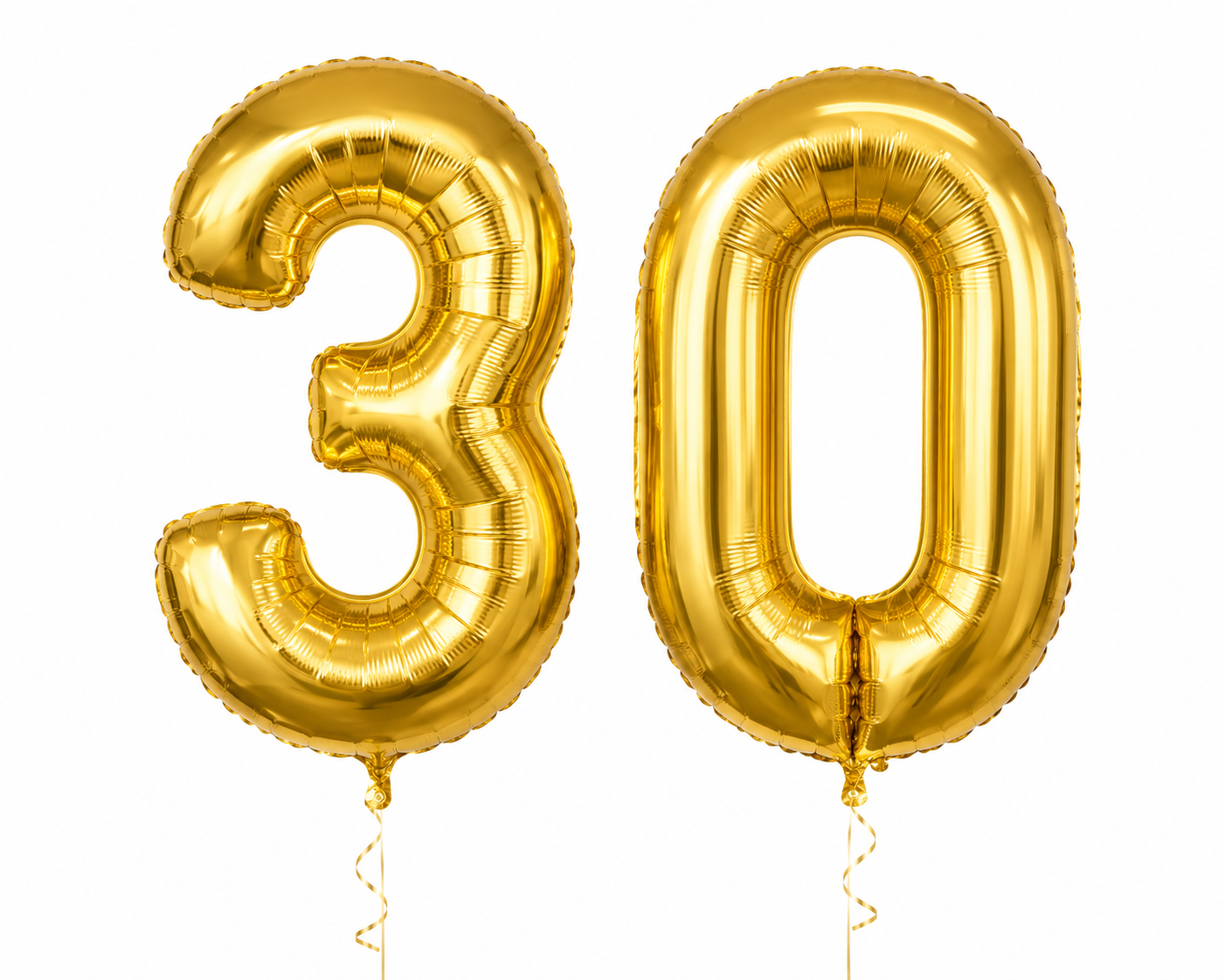 Number Balloon -30 Gold Helium