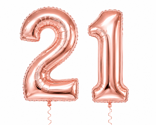 Rose gold BalloonNumber- 21