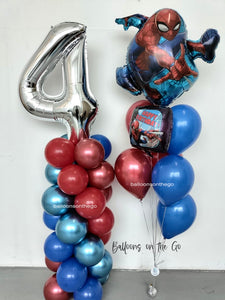 Spiderman Bouquet with Balloon Tower!