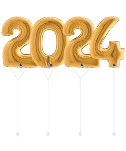 New Year 2024 Giant Gold Numbers