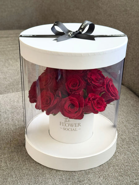 Gift Box with Red Roses