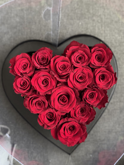 Valentine Gift Box with Red Roses