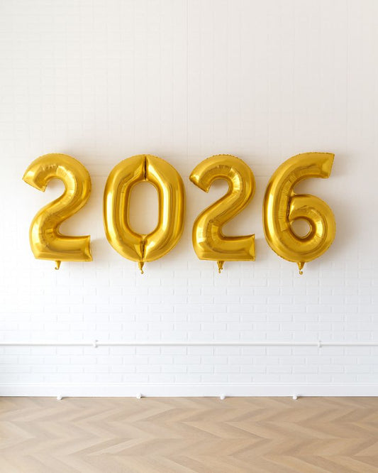 New Year 2026 Giant Gold Numbers