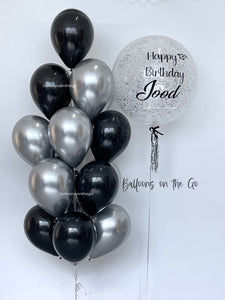 Gaint Confetti balloon with bouquet!