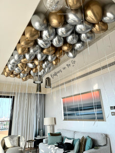 60 Ceiling Gold and Silver Balloon!