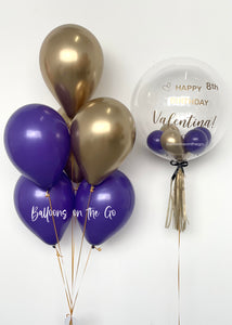 Violet and Gold Balloon Bouquet!