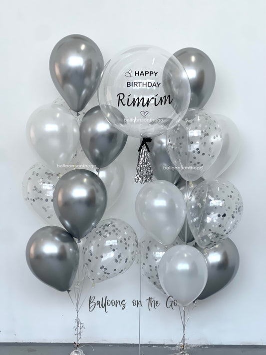 White and Silver Customized Bouquet!
