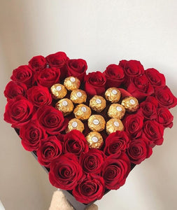 Roses with chocolates !!