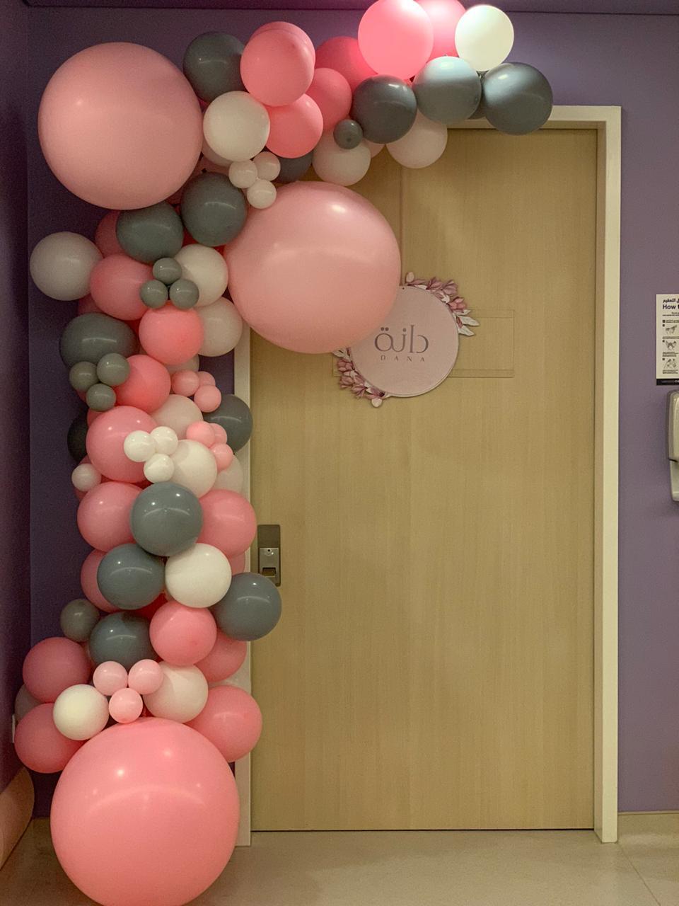 Pink, White and Grey Organic Arch
