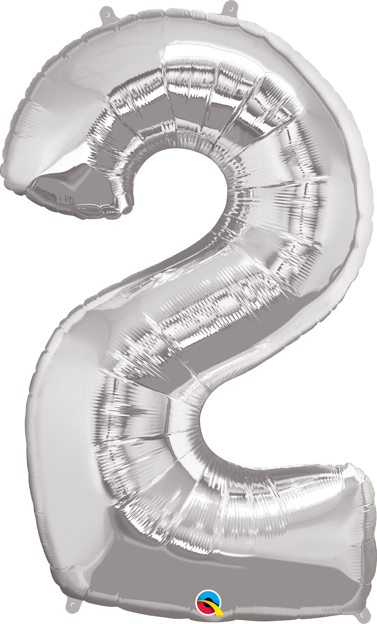 Number 2 Foil Balloon- Silver