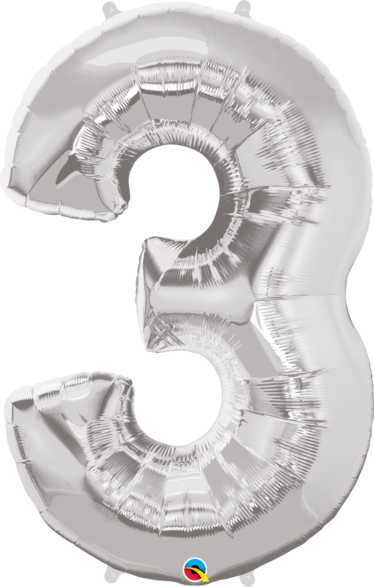 Number 3 Foil Balloon- Silver