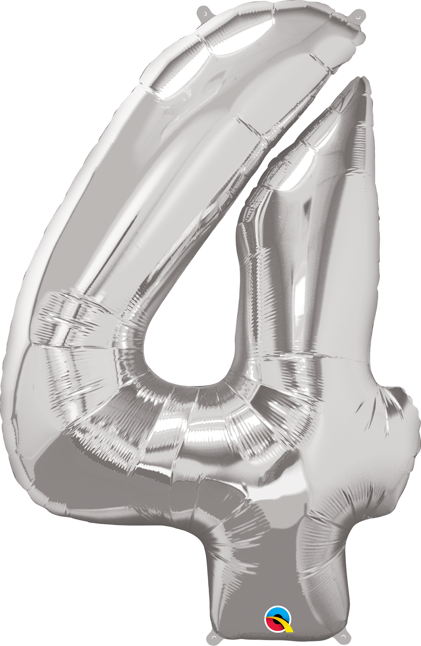 Number 4 Foil Balloon- Silver