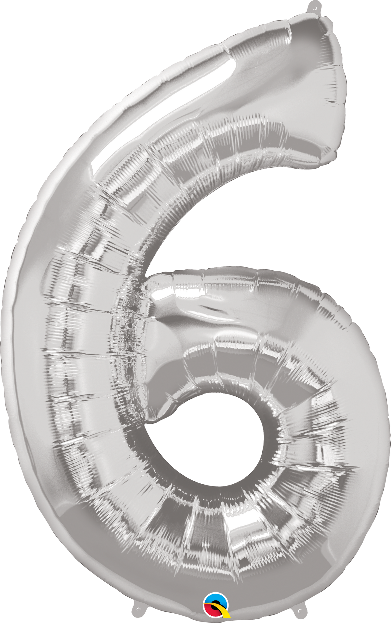 Number 6 Foil Balloon- Silver