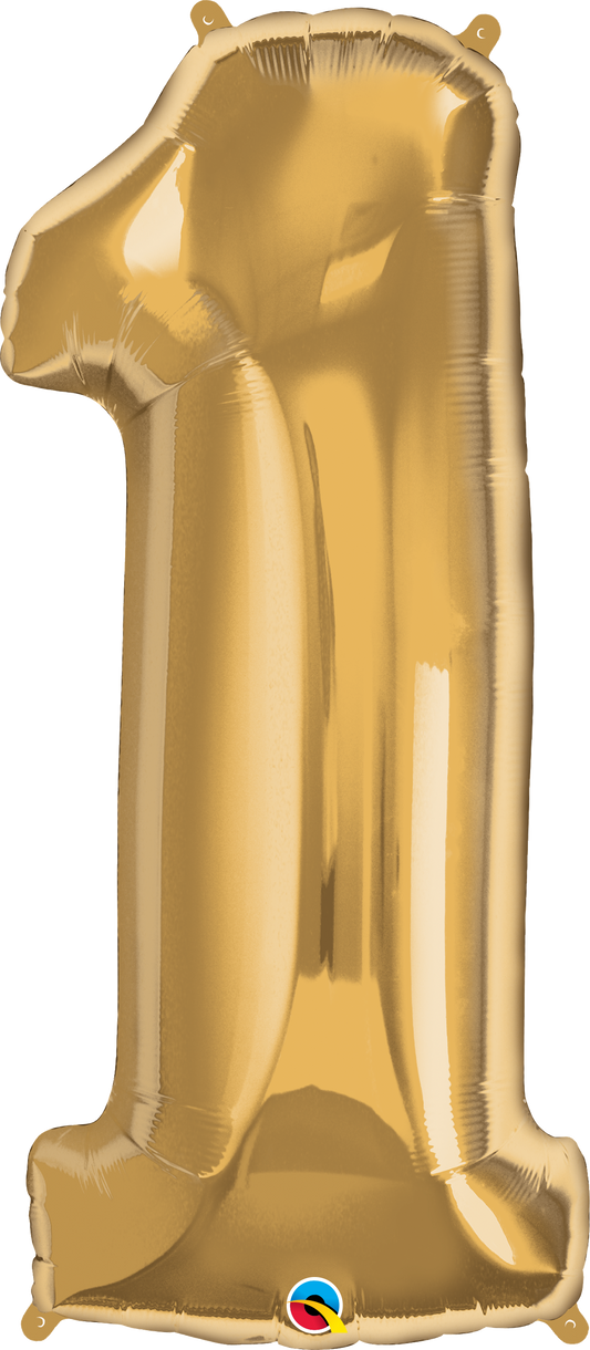 Number 1 Foil Balloon- Gold