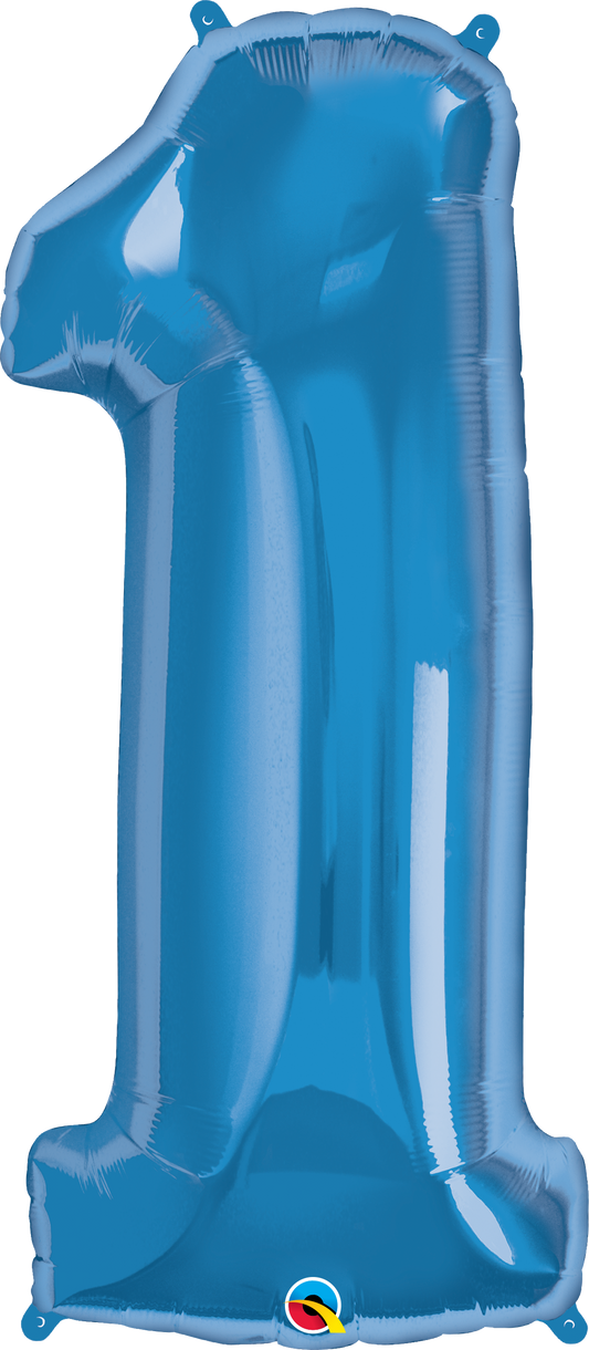 Number 1 Foil Balloon- Blue