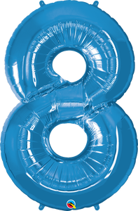 Number 8 Foil Balloon- Blue