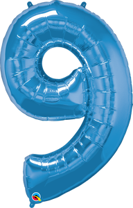 Number 9 Foil Balloon- Blue