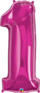 Number 1 Foil Balloon- Pink
