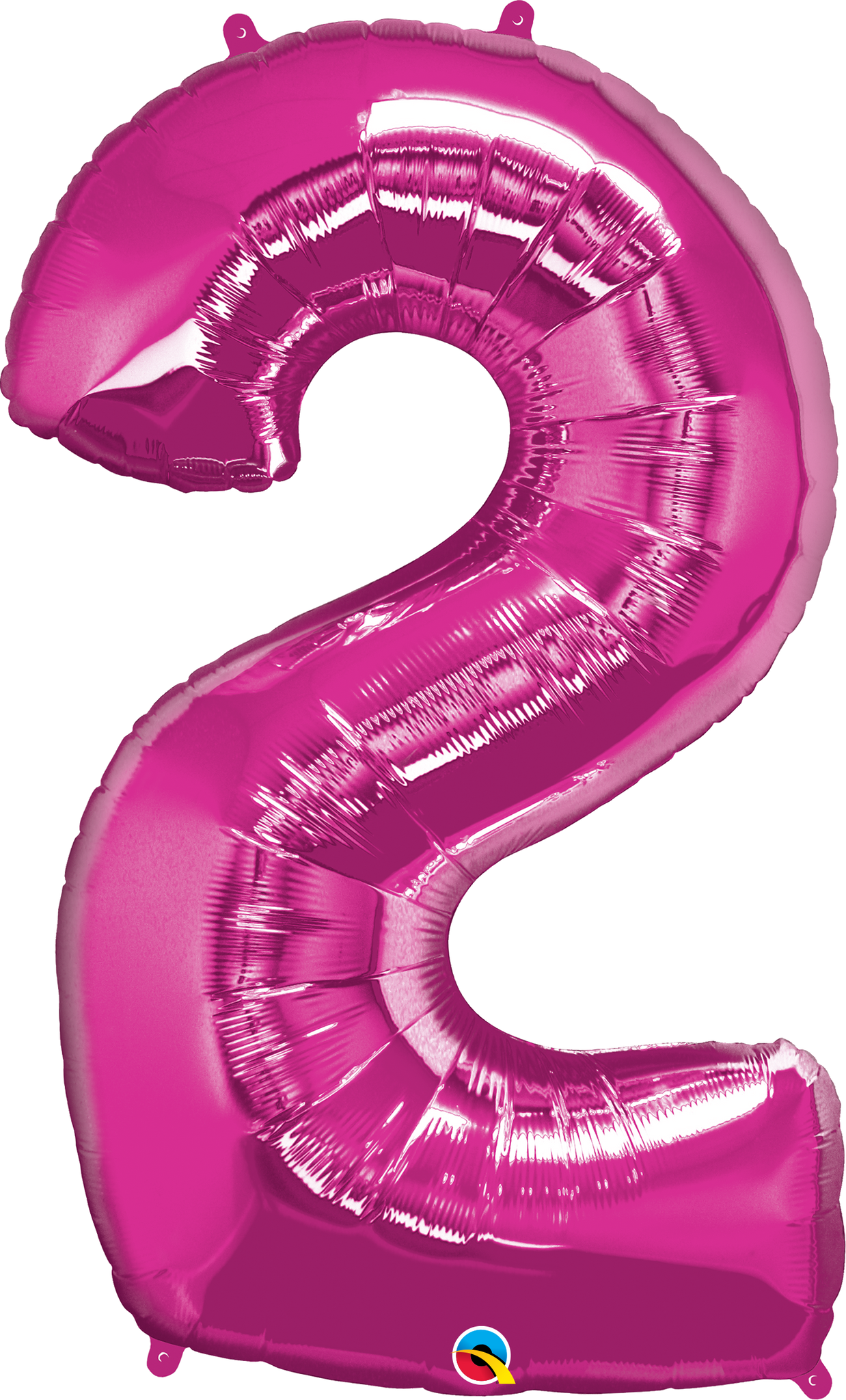 Number 2 Foil Balloon- Pink