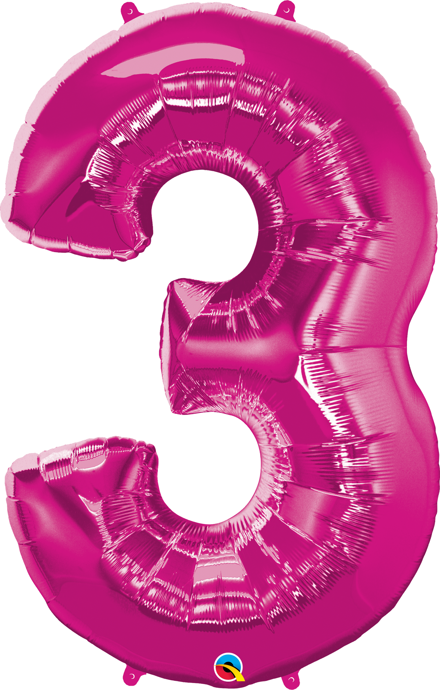 Number 3 Foil Balloon- Pink