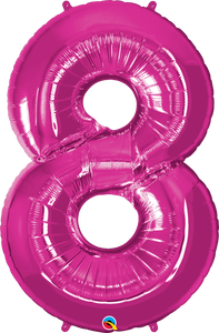 Number 8 Foil Balloon- Pink