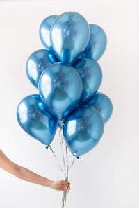 Chrome Blue Balloon Bouquet