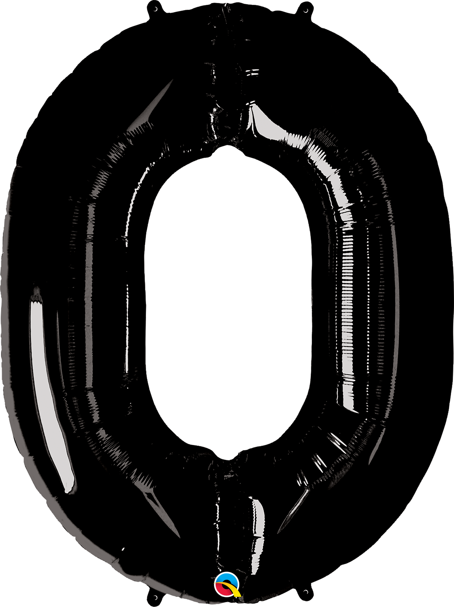 Number 0 Foil Balloon - Black