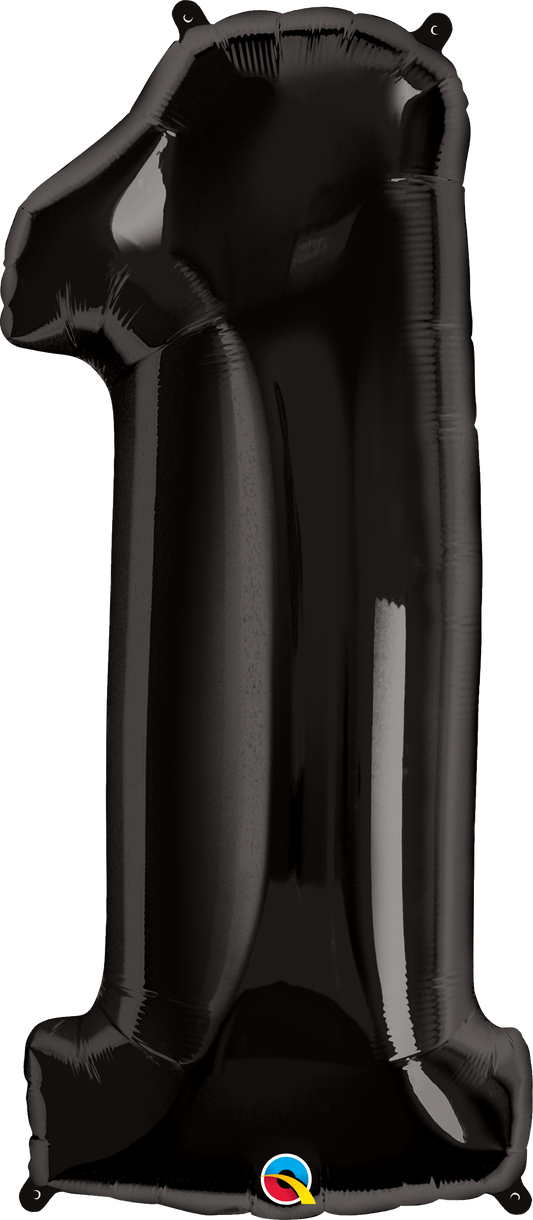 Number 1 Foil Balloon- Black