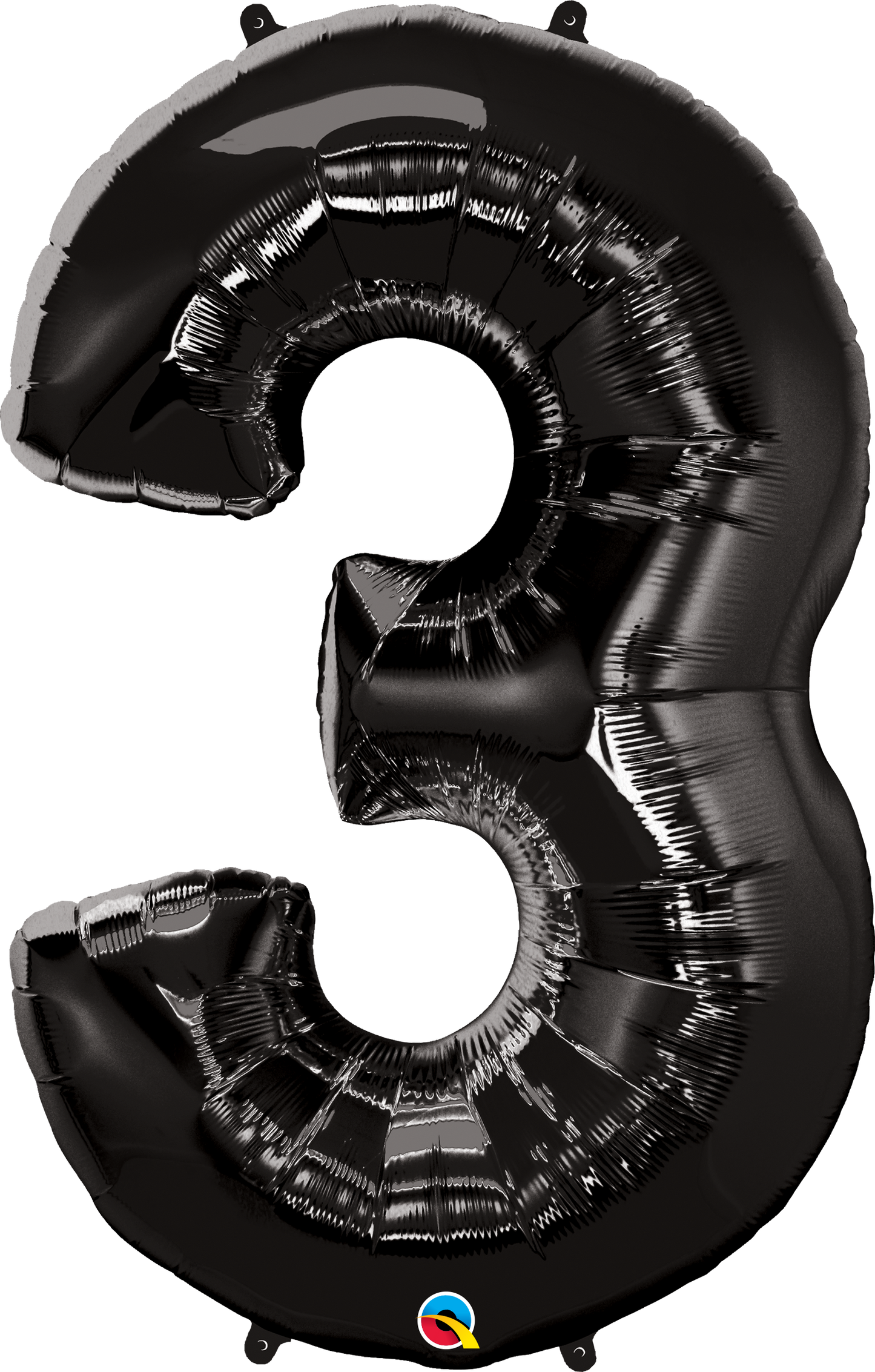 Number 3 Foil Balloon- Black