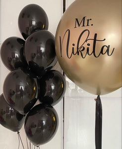 Gold is the new Black Balloon Bouquet!