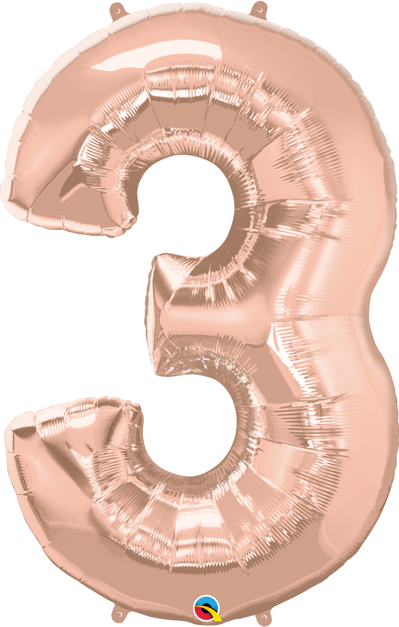 Number 3 Foil Balloon- Rose Gold