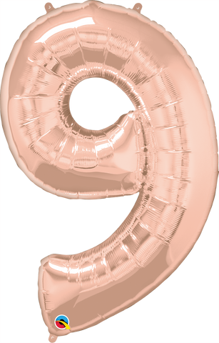 Number 9 Foil Balloon- Rose Gold