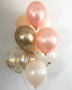 Rose gold and peach Balloon Bouquet