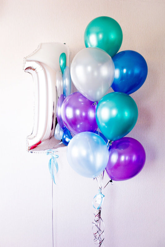 Peacock with Number Balloon Bouquet