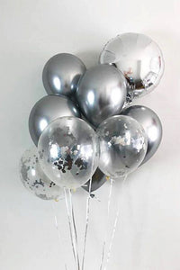 Silver family Balloon Bouquet